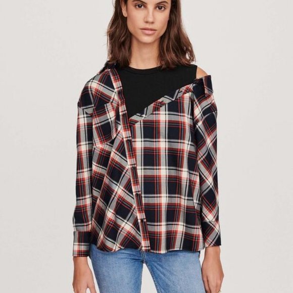 Maje classic layered checked shirt - Picture 1 of 4